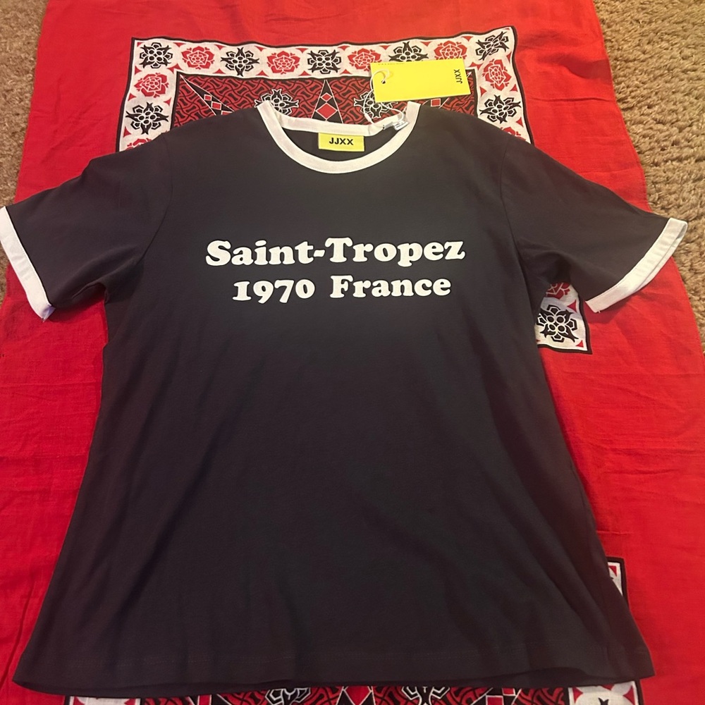 Black Saint-Tropez Graphic Tee